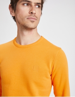 Sweatshirt Homme - Orange - Coton Bio