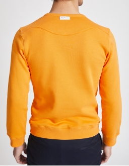 Sweatshirt Homme - Orange - Coton Bio