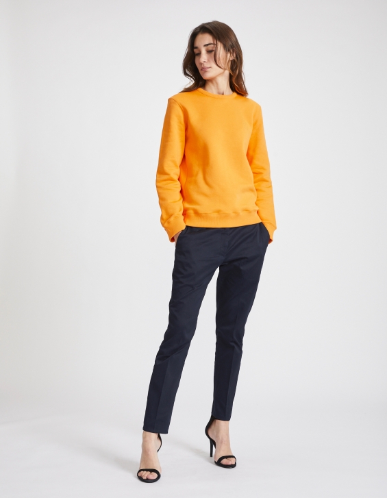 Sweatshirt Femme - Orange - Coton BIO Sweatshirt Femme - Orange - Coton BIO