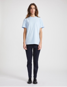 T-Shirt Col Rond Femme - Bleu Ciel