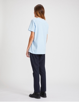 T-Shirt Col Rond Femme - Bleu Ciel
