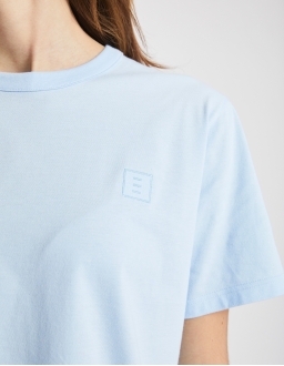 T-Shirt Col Rond Femme - Bleu Ciel
