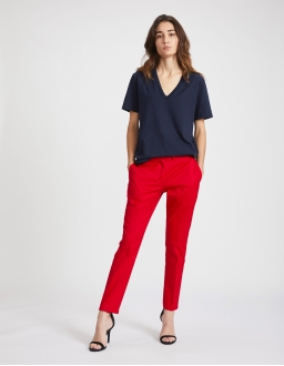 Pantalon Chino Femme - Rouge