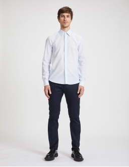 Chemise Homme - REGULAR FIT - Rayures Bleues Ciel