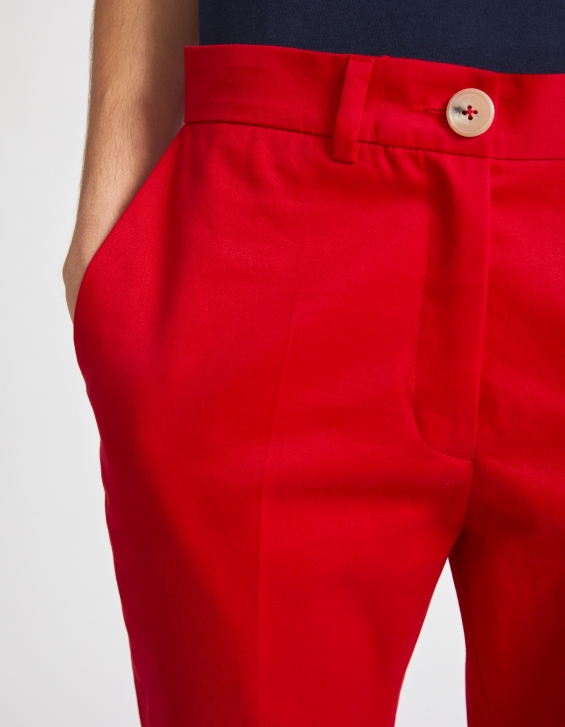 Pantalon Chino Femme - Rouge Pantalon Chino Femme - Rouge